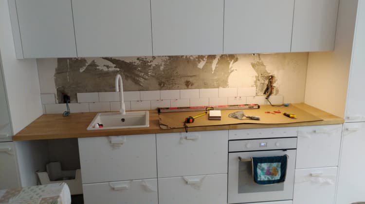 Cocina reformada moderna